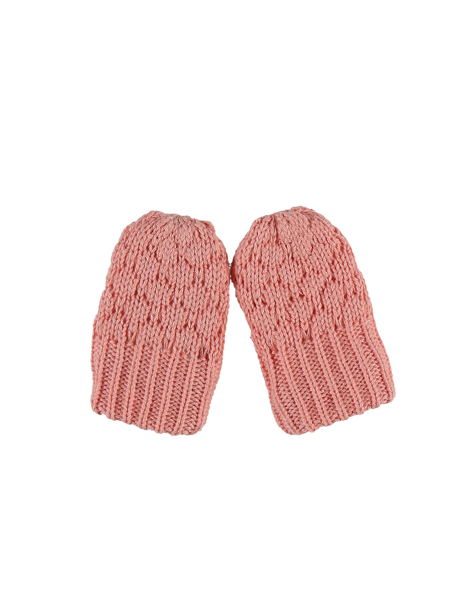 Wanten tricot roze gevoerd Groloudoux