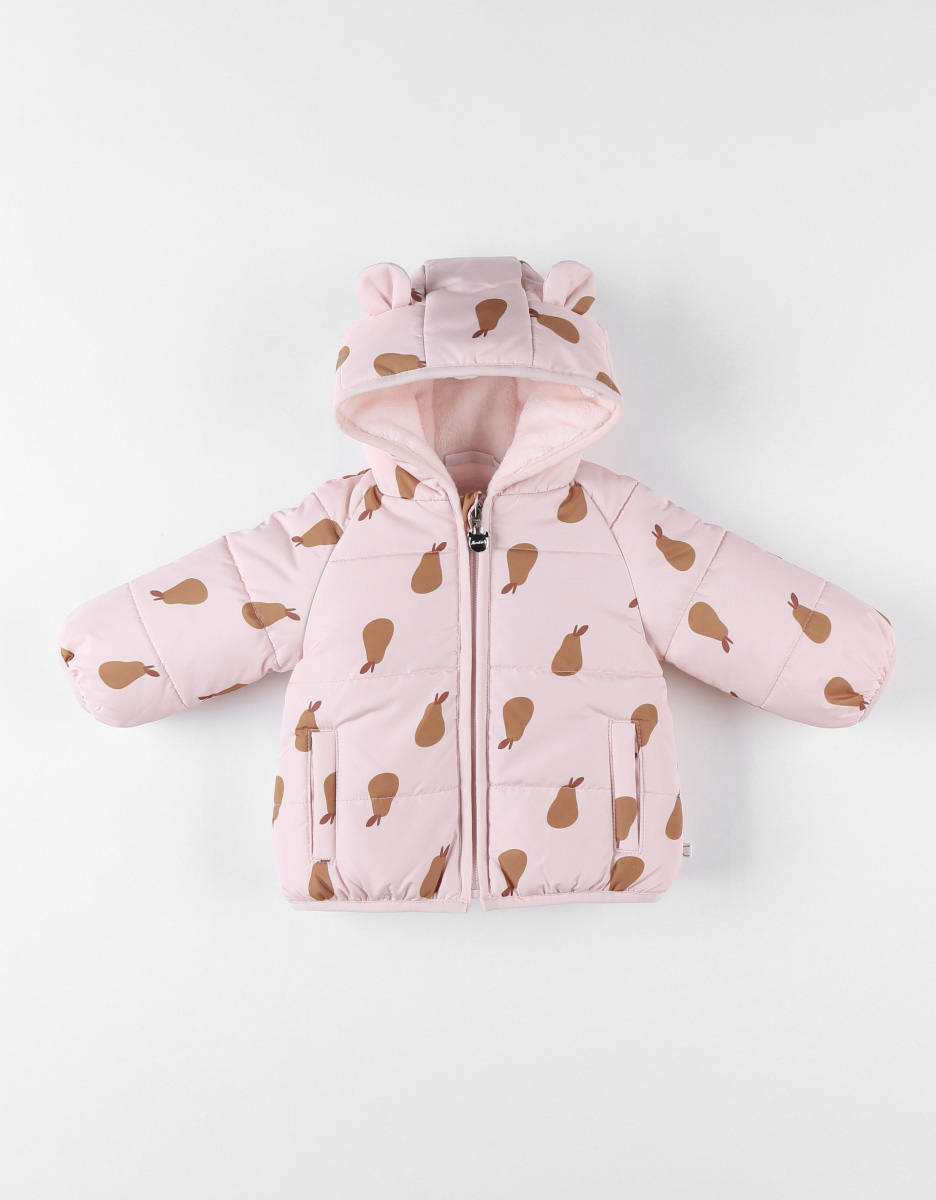 Water-repellent pear jacket with Groloudoux lining, pale pink/caramel