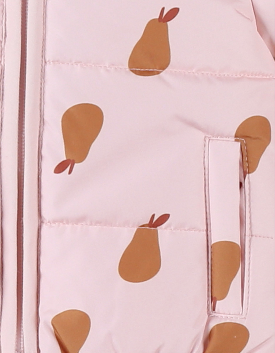 Water-repellent pear jacket with Groloudoux lining, pale pink/caramel