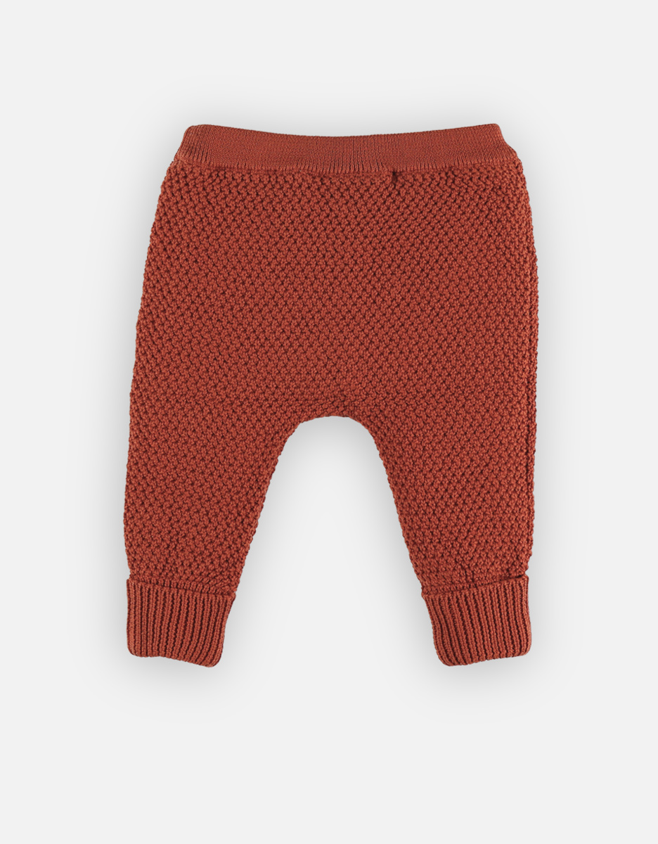 BIO gebreide broek, caramel