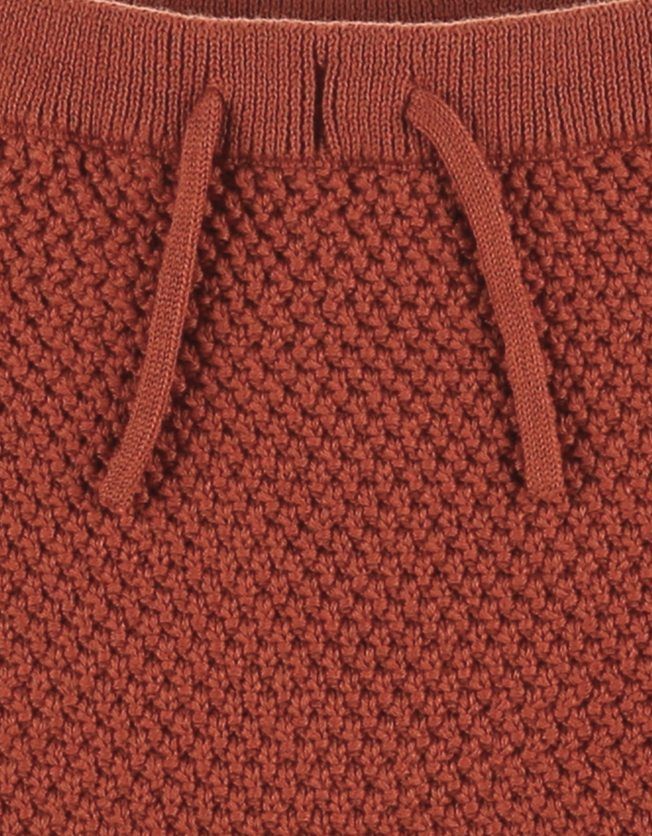 Organic knitted pants, caramel