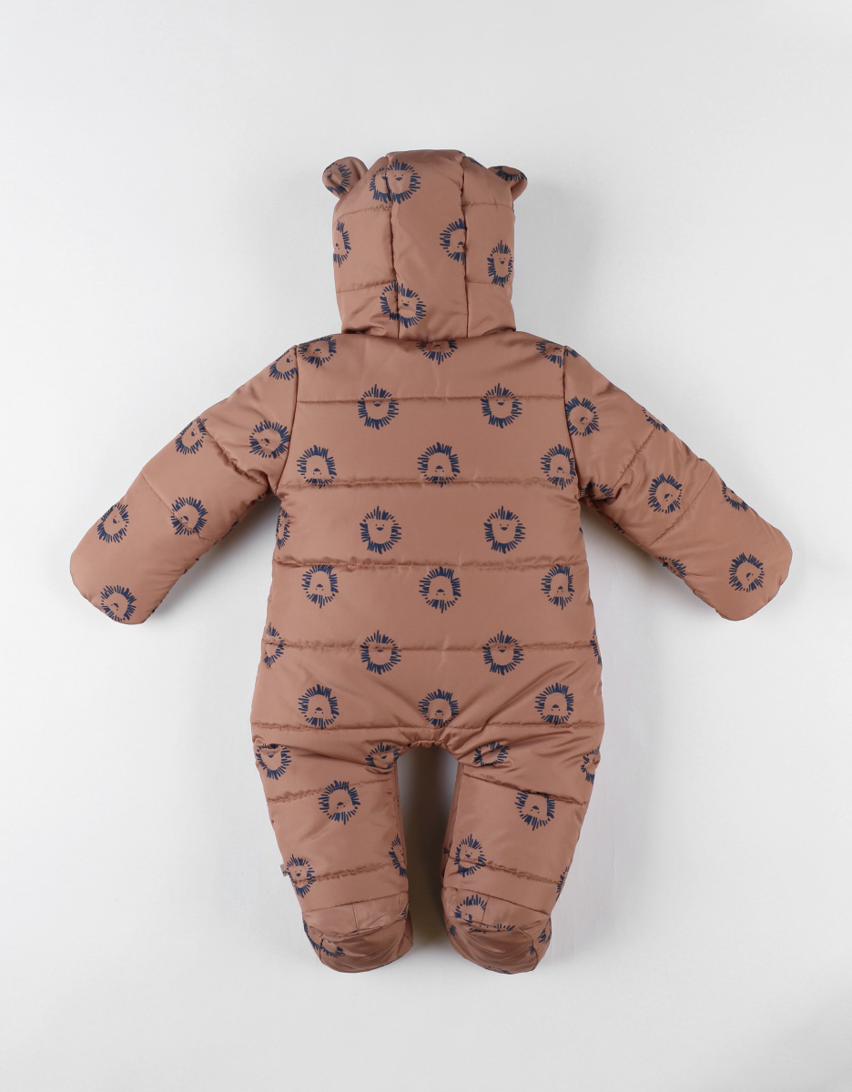 Pilot suit lion, caramel/navy blue
