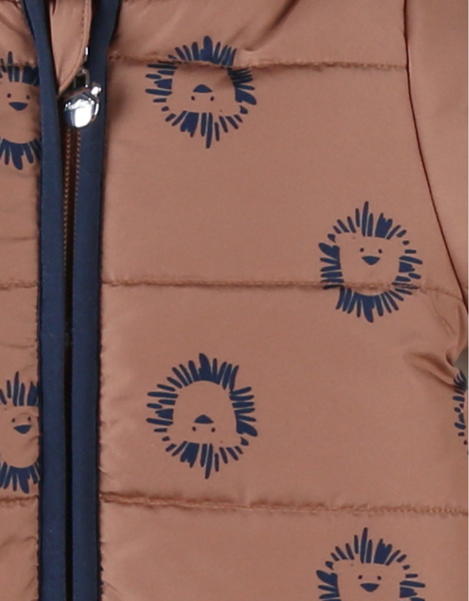 Pilot suit lion, caramel/navy blue