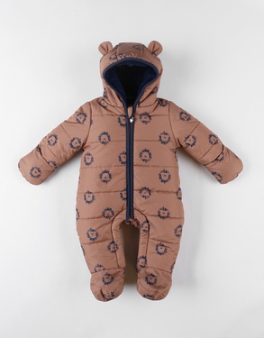 Pilot suit lion, caramel/navy blue