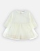 Robe en tricot et tulle, écru
