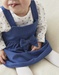 Denim jurk + t-shirt set, ecru/donkerblauw