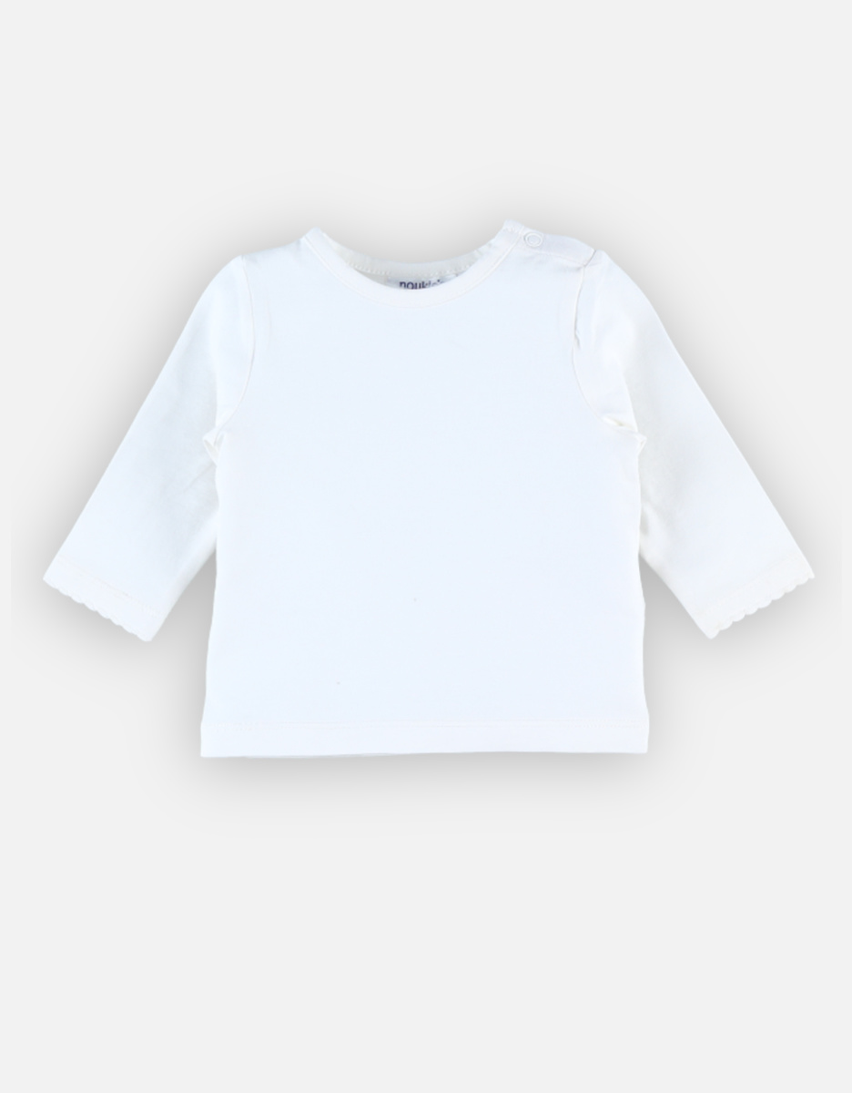 Jurk + t-shirt set, ecru/saliegroen