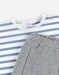 Katoenen t-shirt + short set, ecru/grijs