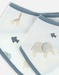 Set of 2 cotton bandanna bibs, off-white and dark blue