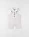 Tuinbroek + body ceremonie set, ecru/beige