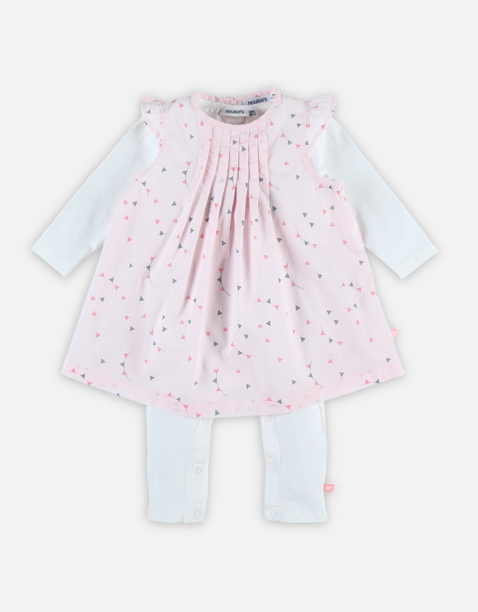 Set robe et body en jersey et popeline