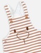 Set salopette, écru et caramel