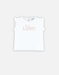 Set t-shirt ecru et short pêche en coton BIO