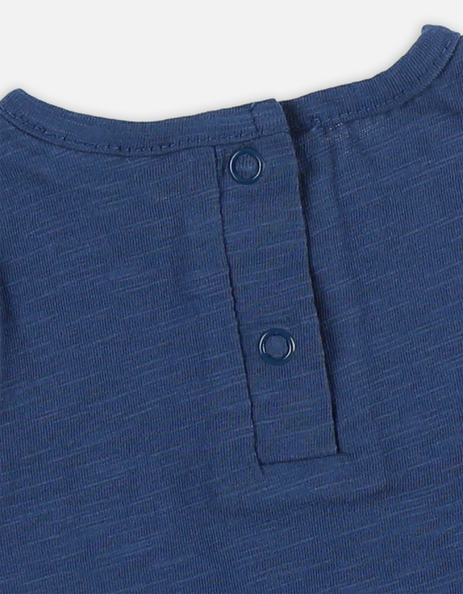 Set t-shirt + short en coton BIO, bleu