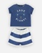 BIO katoenen t-shirt + short set, blauw