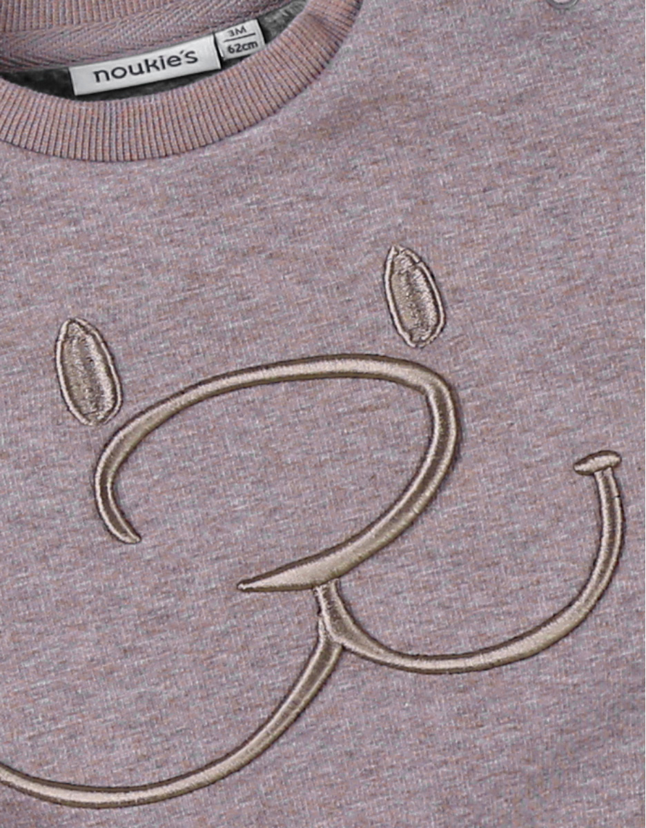 Sweatoloudoux Nouky sweater, mottled anthracite