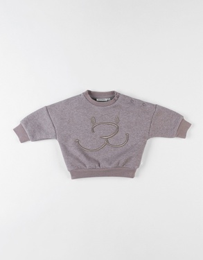 Sweatoloudoux Nouky sweater, mottled anthracite