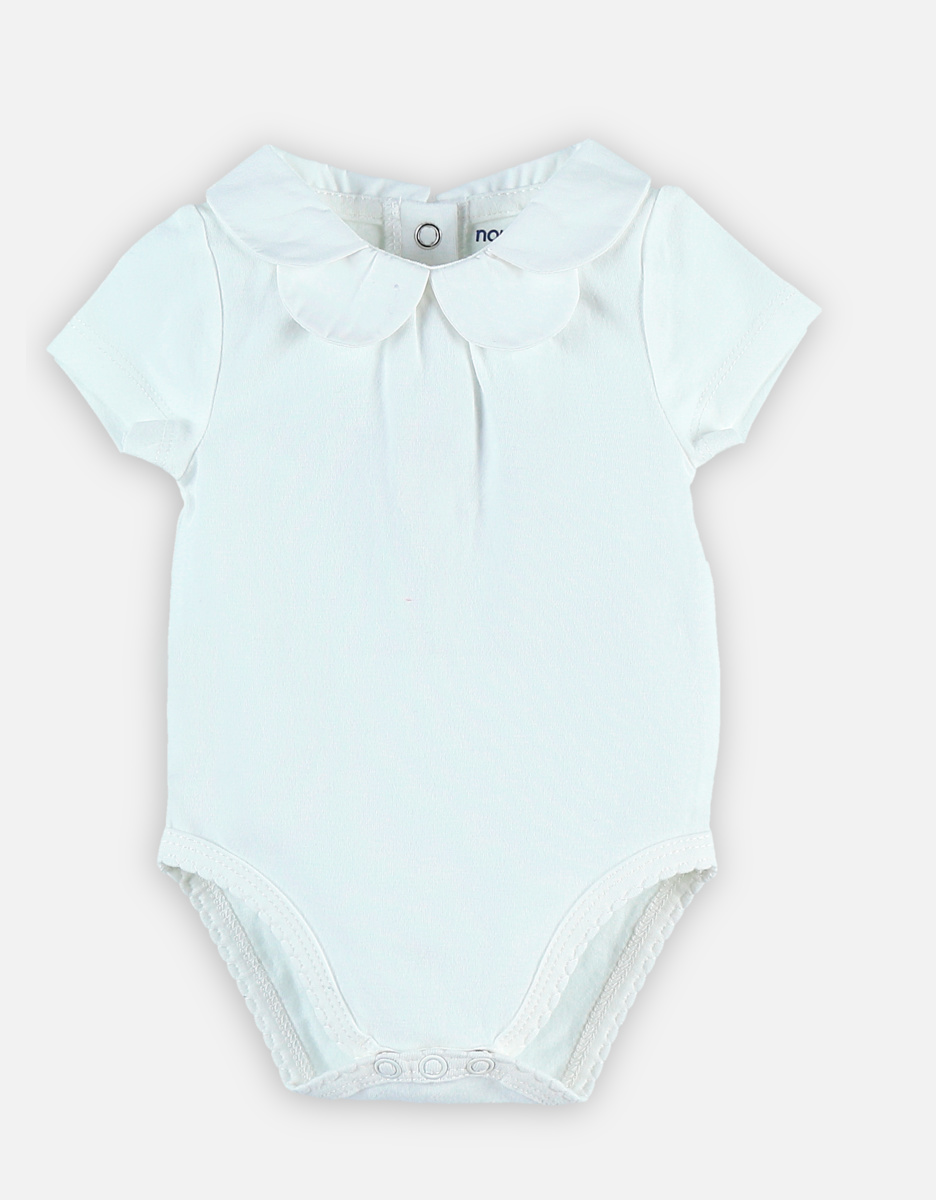 White tidy bodysuit with short sleeves