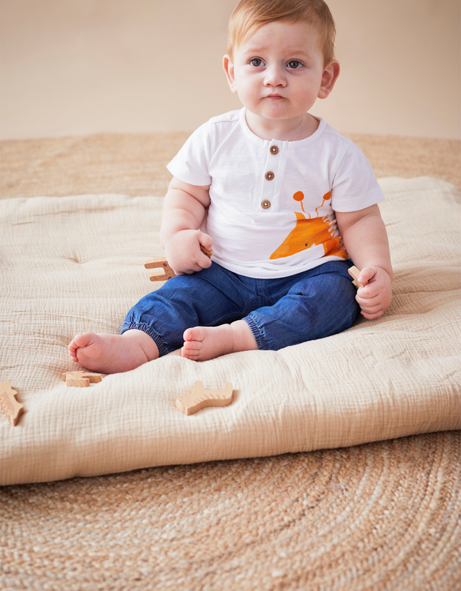 T-shirt écru en coton