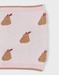Light pink tube jersey scarf with caramel-coloured pears