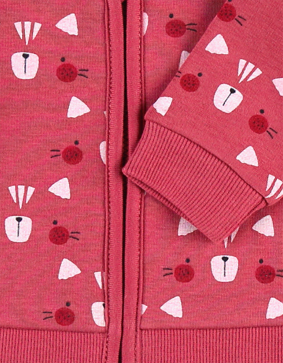 Veste à capuche en sweatolodoux, rose foncé