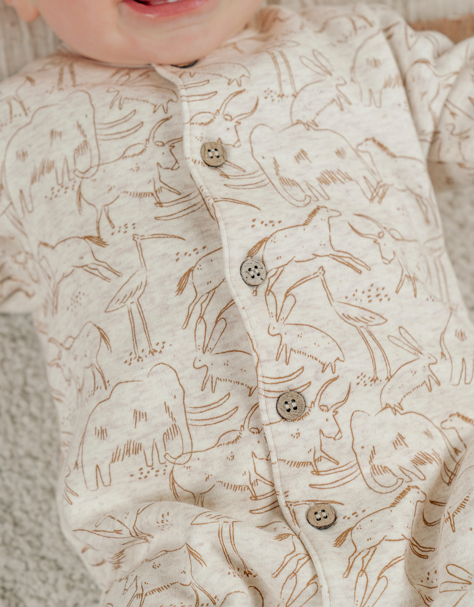 Pyjama in Sweatoloudoux® met mammoetprint
