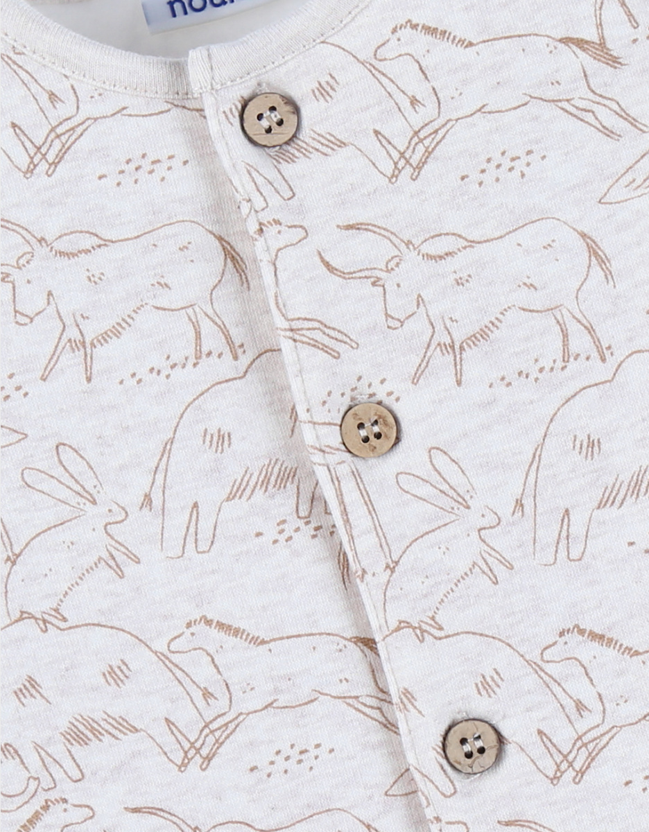 Pyjama in Sweatoloudoux® met mammoetprint
