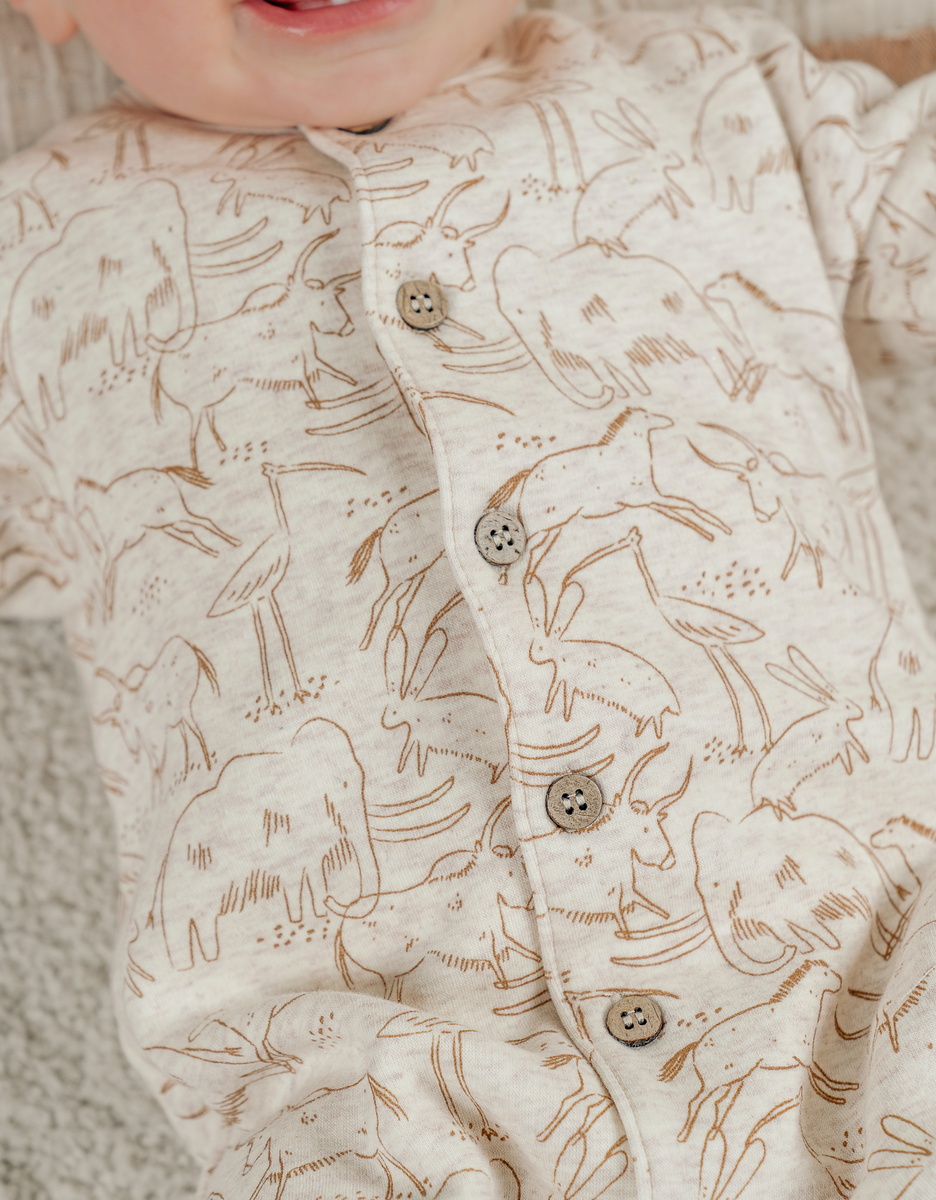 Combinaison en Sweatoloudoux® à imprimé mammouth