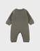Grey baby pyjama with knitted zebra
