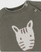 Grey baby pyjama with knitted zebra
