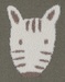 Grey baby pyjama with knitted zebra
