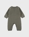 Grijze babypyjama met gebreide zebra
