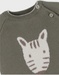 Grijze babypyjama met gebreide zebra
