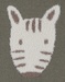 Grijze babypyjama met gebreide zebra
