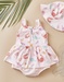 Maillot double protection à imprimés, rose