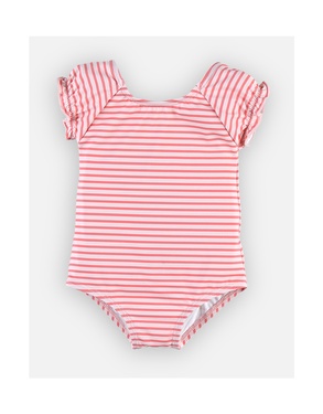 Gestreepte badpak, rood