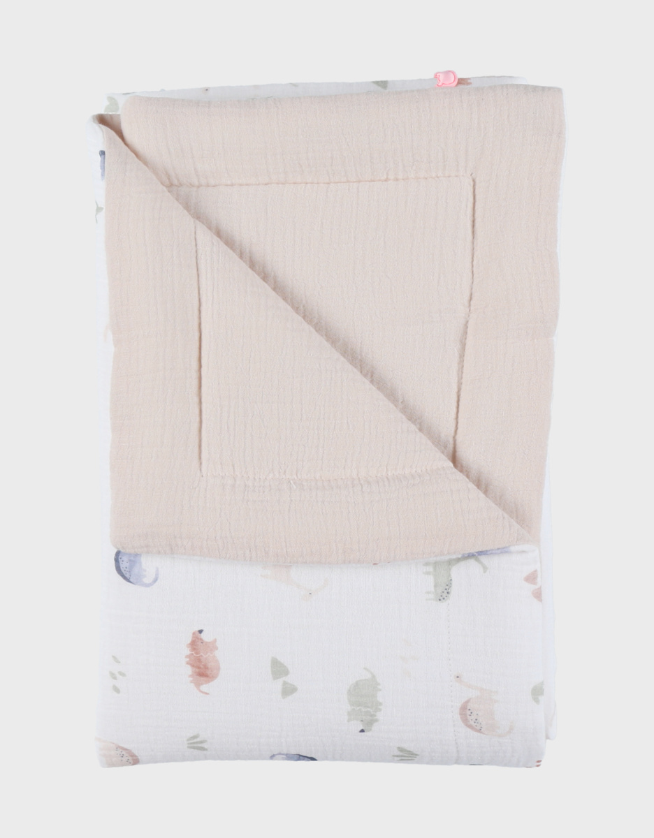 Couverture bébé 75*100cm, mousseline de coton bio