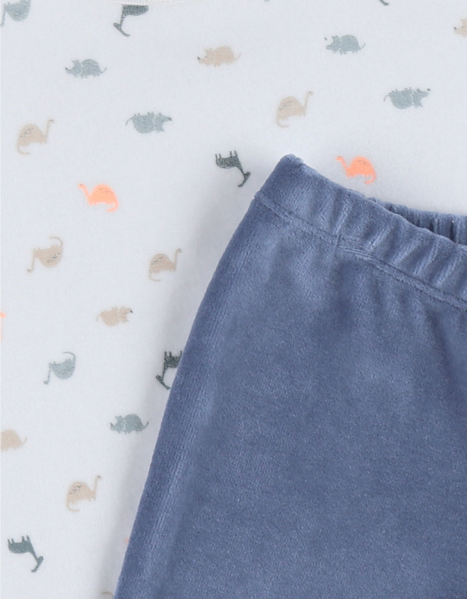 Pyjama bébé, velours imprimé