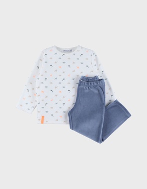 Pyjama bébé, velours imprimé