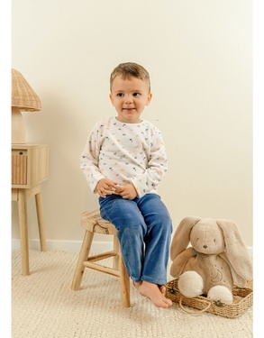 Pyjama bébé, velours imprimé