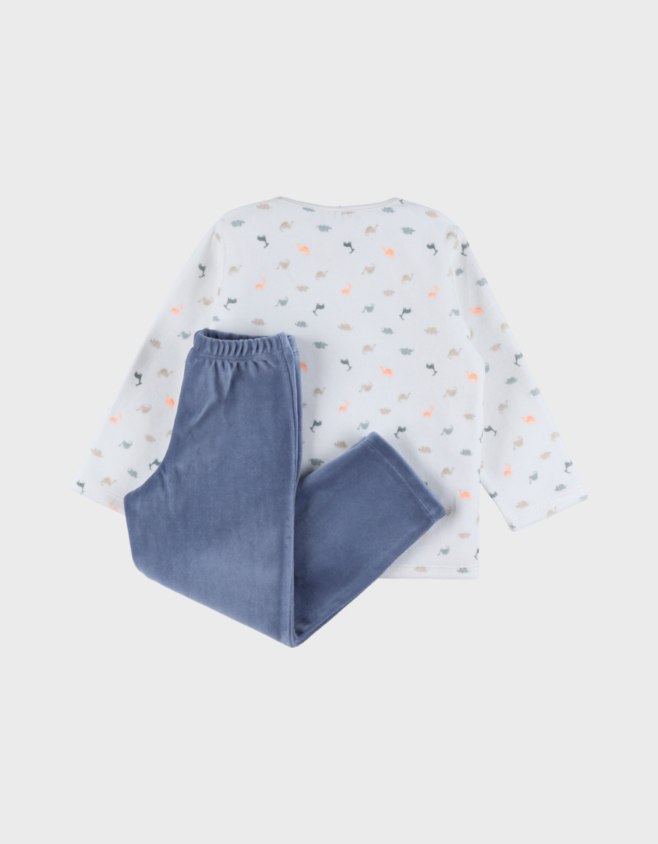 Baby pyjamas, printed velour