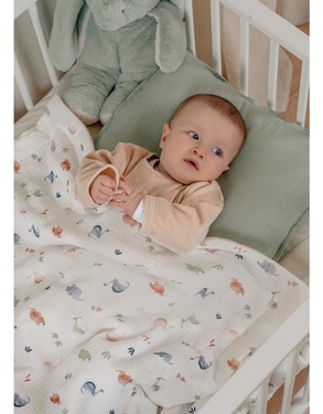 Baby blanket 75*100cm, organic cotton muslin