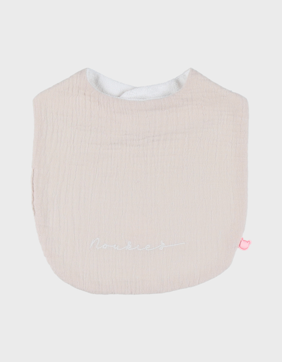 Set of 3 bibs, organic cotton muslin and terry