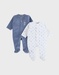 Set of 2 baby pyjamas, velour