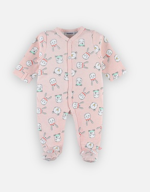 Organic cotton thermoregulating pyjamas, light pink