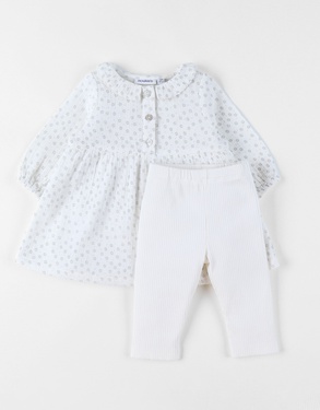 Set Dress and  Legging, Cotton Muslin