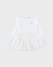 White two-material dress with knitted lurex
