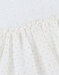 White two-material dress with knitted lurex
