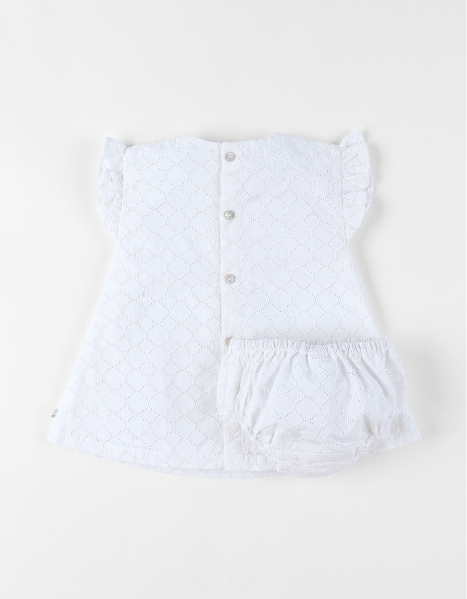 Dress with Bloomer, Broderie Anglaise