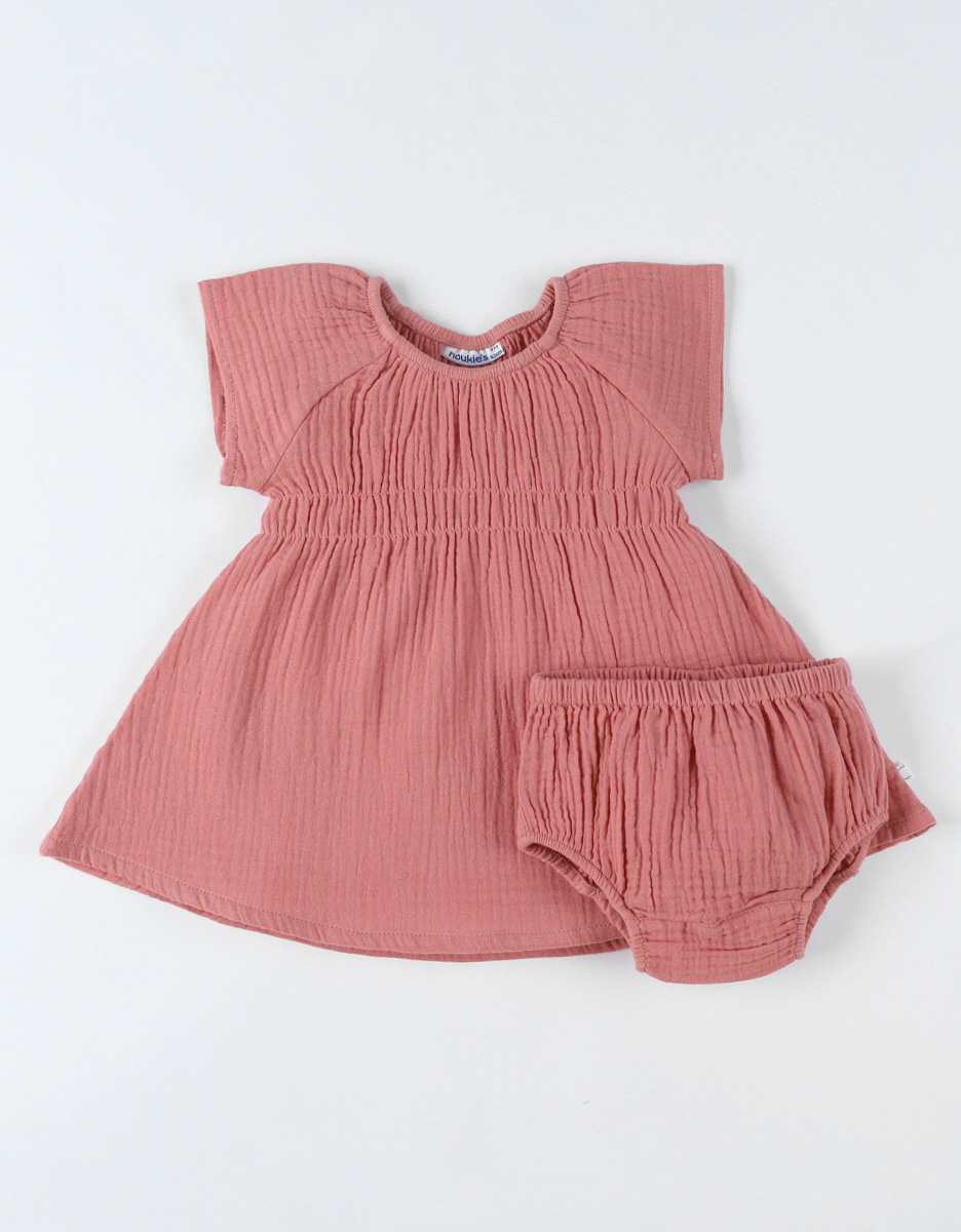 Dress with Bloomer, Cotton Muslin